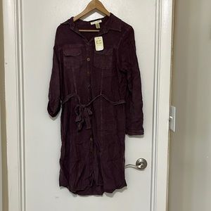 Rasin calf length Rayon Dress